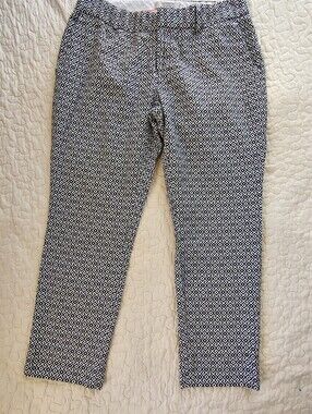 Banana Republic Hampton Pant Geometric Geometric Print Ankle Pants Petite 2P